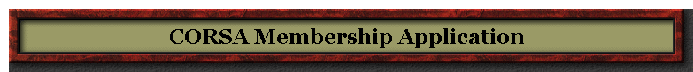 CORSA Membership Application